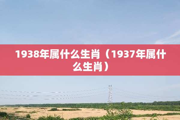 1938年属什么生肖（1937年属什么生肖）