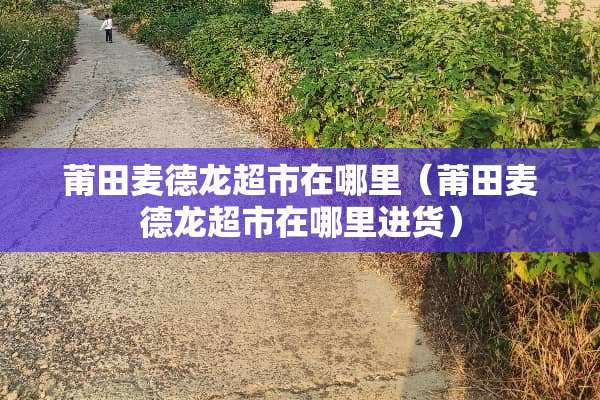 莆田麦德龙超市在哪里（莆田麦德龙超市在哪里进货）