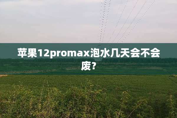 苹果12promax泡水几天会不会废？