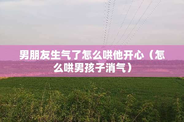 男朋友生气了怎么哄他开心（怎么哄男孩子消气）