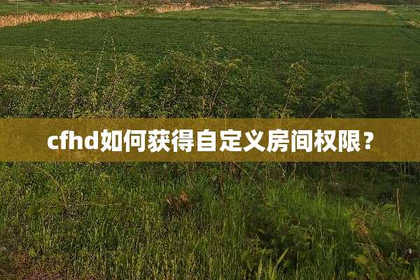 cfhd如何获得自定义房间权限？