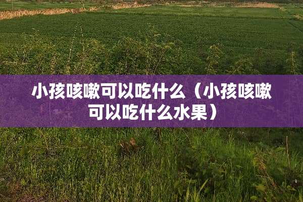 小孩咳嗽可以吃什么（小孩咳嗽可以吃什么水果）