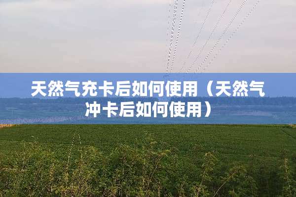 天然气充卡后如何使用（天然气冲卡后如何使用）