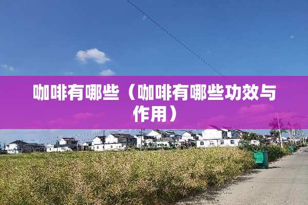 咖啡有哪些（咖啡有哪些功效与作用）