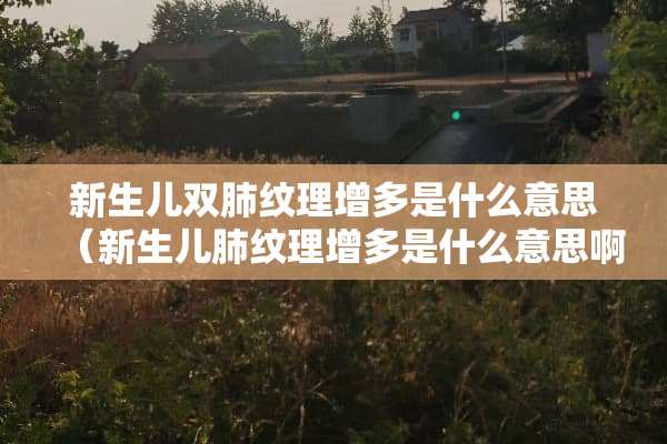 新生儿双肺纹理增多是什么意思（新生儿肺纹理增多是什么意思啊）
