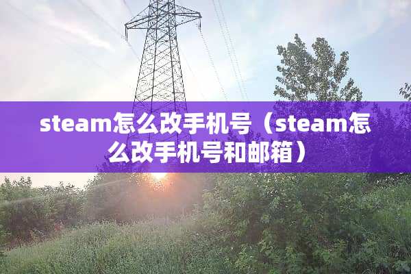 steam怎么改手机号（steam怎么改手机号和邮箱）