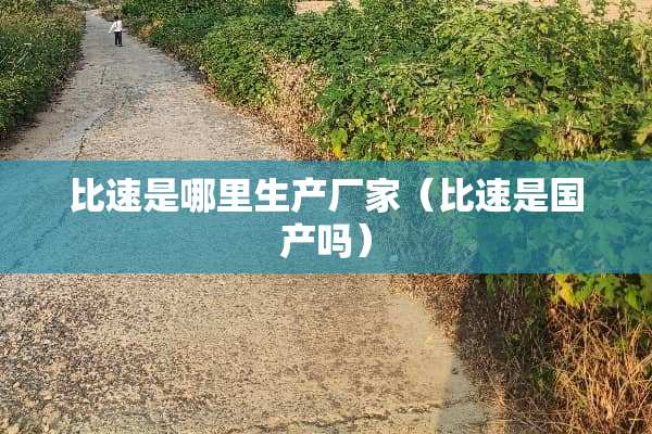 比速是哪里生产厂家（比速是国产吗）