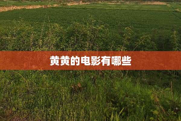 黄黄的电影有哪些