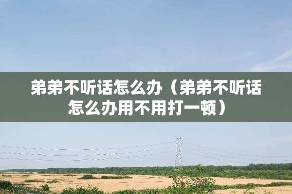 弟弟不听话怎么办（弟弟不听话怎么办用不用打一顿）