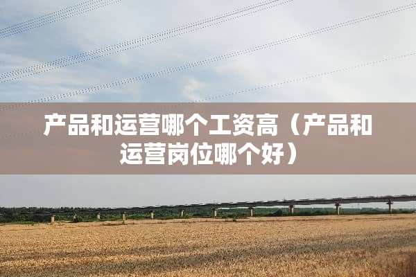 产品和运营哪个工资高（产品和运营岗位哪个好）