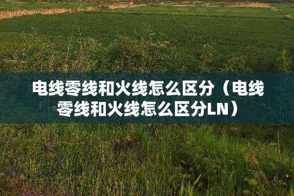 电线零线和火线怎么区分（电线零线和火线怎么区分LN）