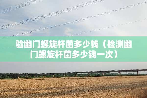验幽门螺旋杆菌多少钱（检测幽门螺旋杆菌多少钱一次）