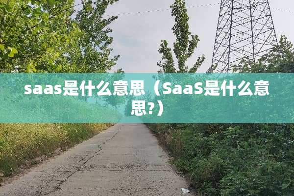 saas是什么意思（SaaS是什么意思?）
