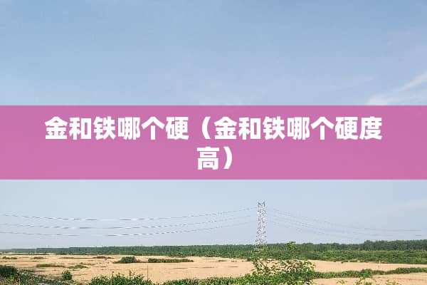 金和铁哪个硬（金和铁哪个硬度高）