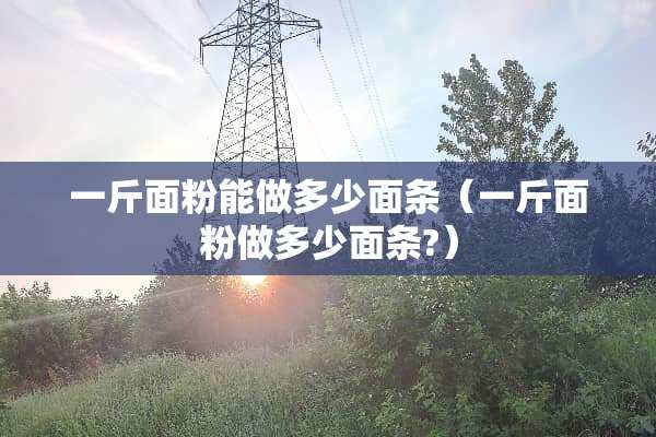 一斤面粉能做多少面条（一斤面粉做多少面条?）