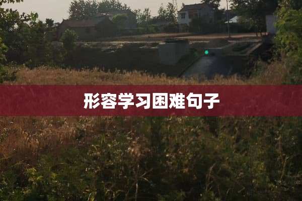 形容学习困难句子