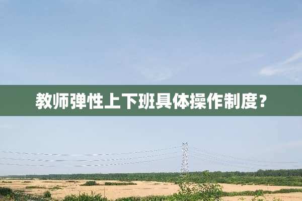 教师弹性上下班具体操作制度？