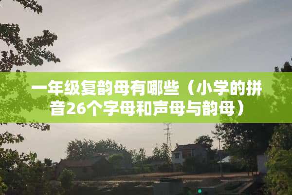 一年级复韵母有哪些（小学的拼音26个字母和声母与韵母）