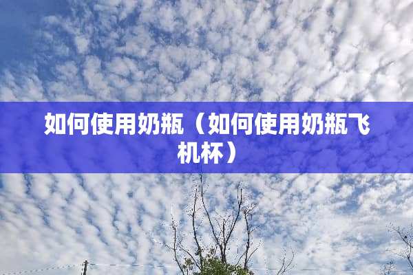 如何使用奶瓶（如何使用奶瓶飞机杯）