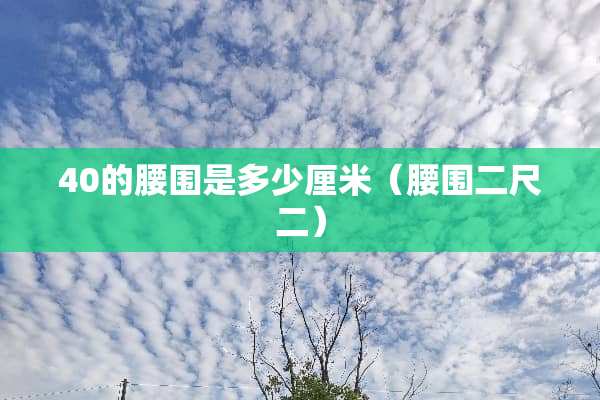 40的腰围是多少厘米（腰围二尺二）