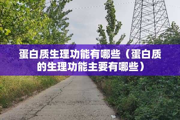 蛋白质生理功能有哪些（蛋白质的生理功能主要有哪些）