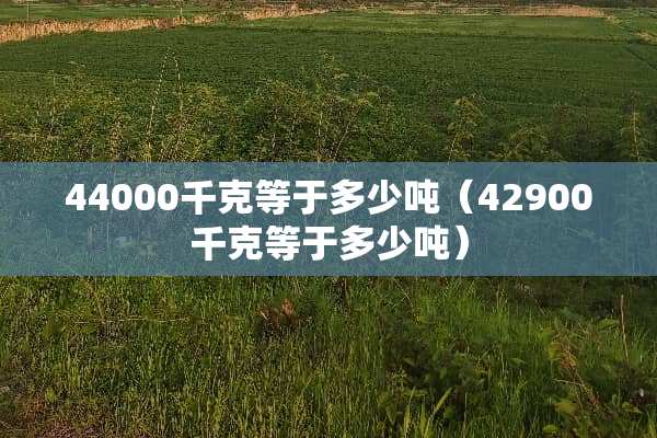 44000千克等于多少吨（42900千克等于多少吨）