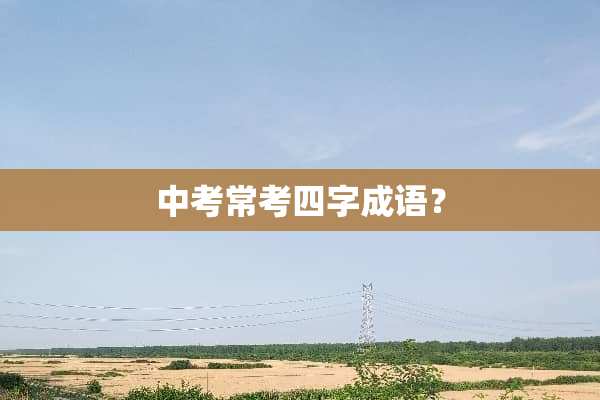 中考常考四字成语？