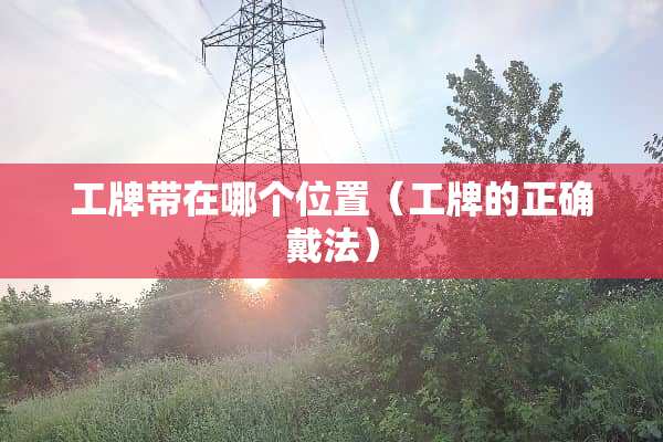 工牌带在哪个位置（工牌的正确戴法）