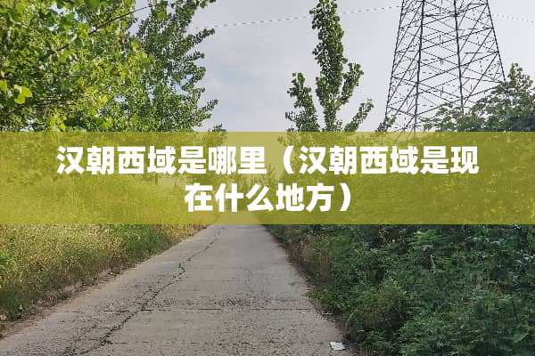 汉朝西域是哪里（汉朝西域是现在什么地方）