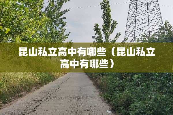 昆山私立高中有哪些（昆山私立高中有哪些）