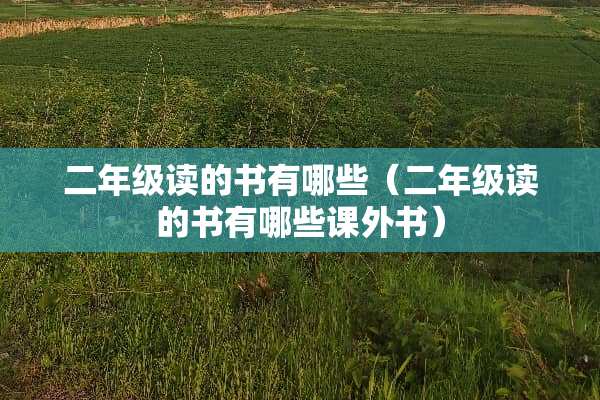 二年级读的书有哪些（二年级读的书有哪些课外书）