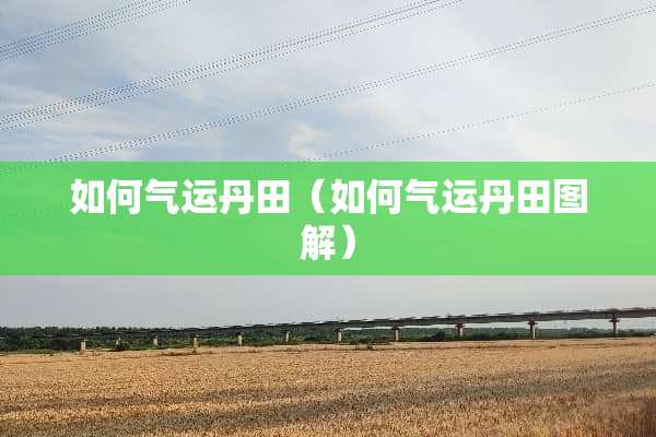 如何气运丹田（如何气运丹田图解）