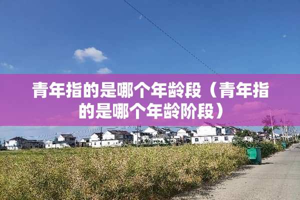 青年指的是哪个年龄段（青年指的是哪个年龄阶段）