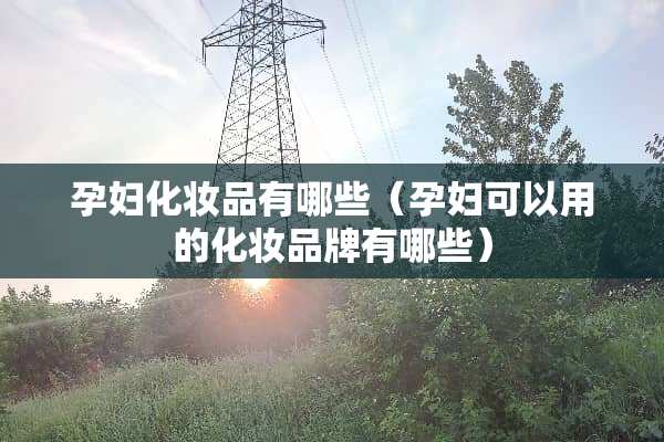 孕妇化妆品有哪些（孕妇可以用的化妆品牌有哪些）