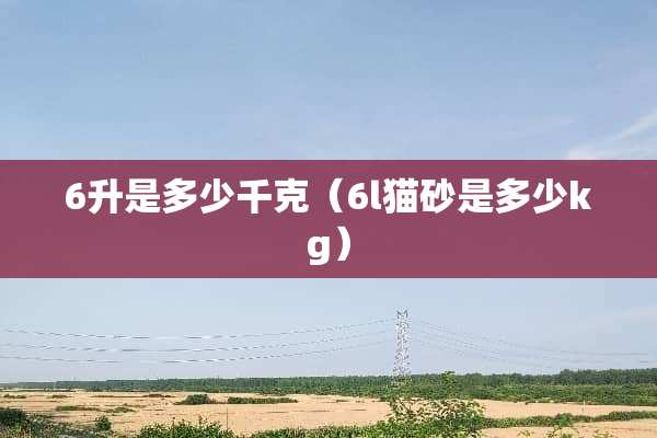 6升是多少千克（6l猫砂是多少kg）