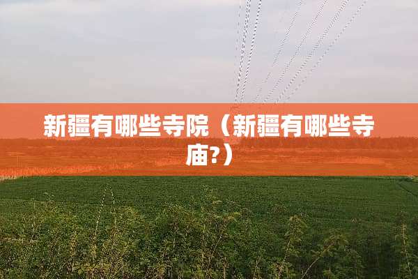 新疆有哪些寺院（新疆有哪些寺庙?）
