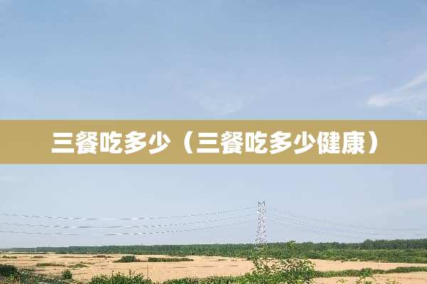 三餐吃多少（三餐吃多少健康）