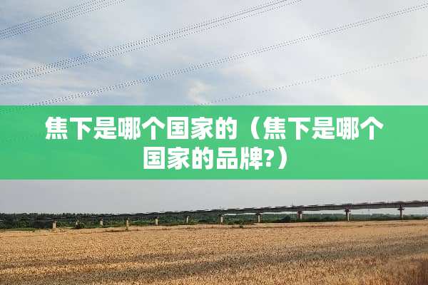 焦下是哪个国家的（焦下是哪个国家的品牌?）