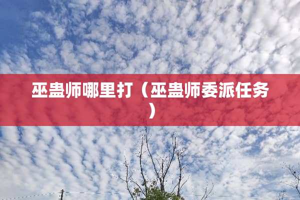 巫蛊师哪里打（巫蛊师委派任务）