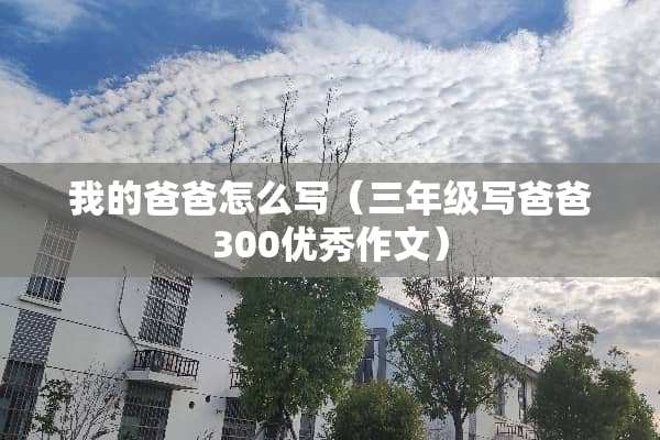 我的爸爸怎么写（三年级写爸爸300优秀作文）