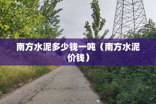 南方水泥多少钱一吨（南方水泥价钱）
