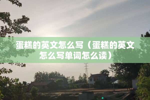 蛋糕的英文怎么写（蛋糕的英文怎么写单词怎么读）