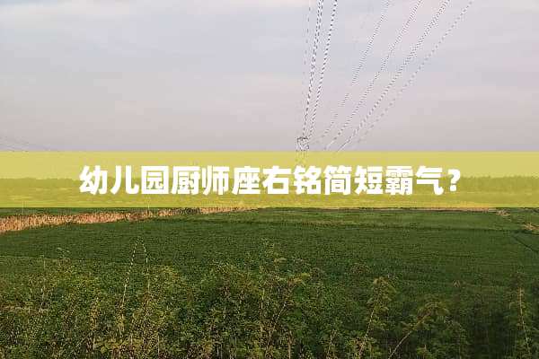 幼儿园厨师座右铭简短霸气？