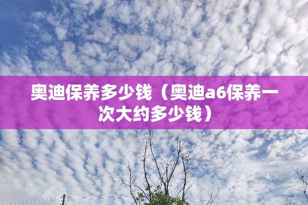 奥迪保养多少钱（奥迪a6保养一次大约多少钱）