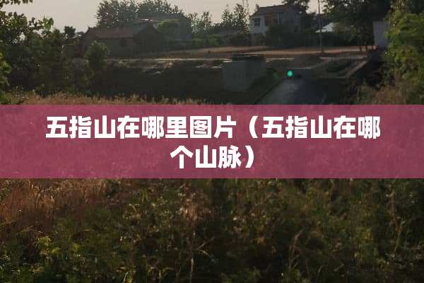 五指山在哪里图片（五指山在哪个山脉）