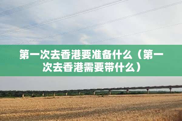 第一次去香港要准备什么（第一次去香港需要带什么）