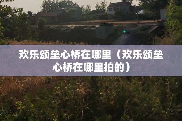 欢乐颂垒心桥在哪里（欢乐颂垒心桥在哪里拍的）