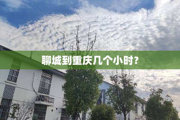 聊城到重庆几个小时？