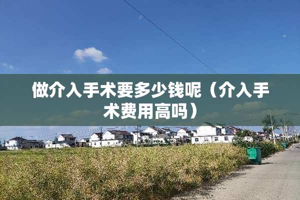 做介入手术要多少钱呢（介入手术费用高吗）