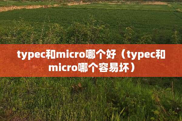 typec和micro哪个好（typec和micro哪个容易坏）